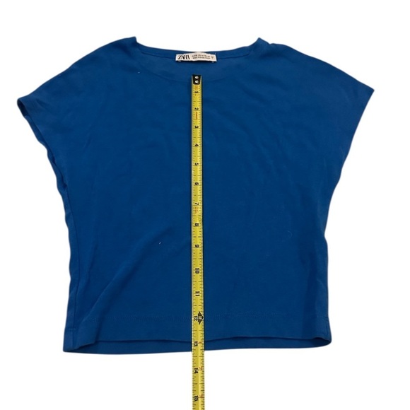 Zara Half Sleeve T-Shirt Royal Blue Medium - Picture 8 of 8
